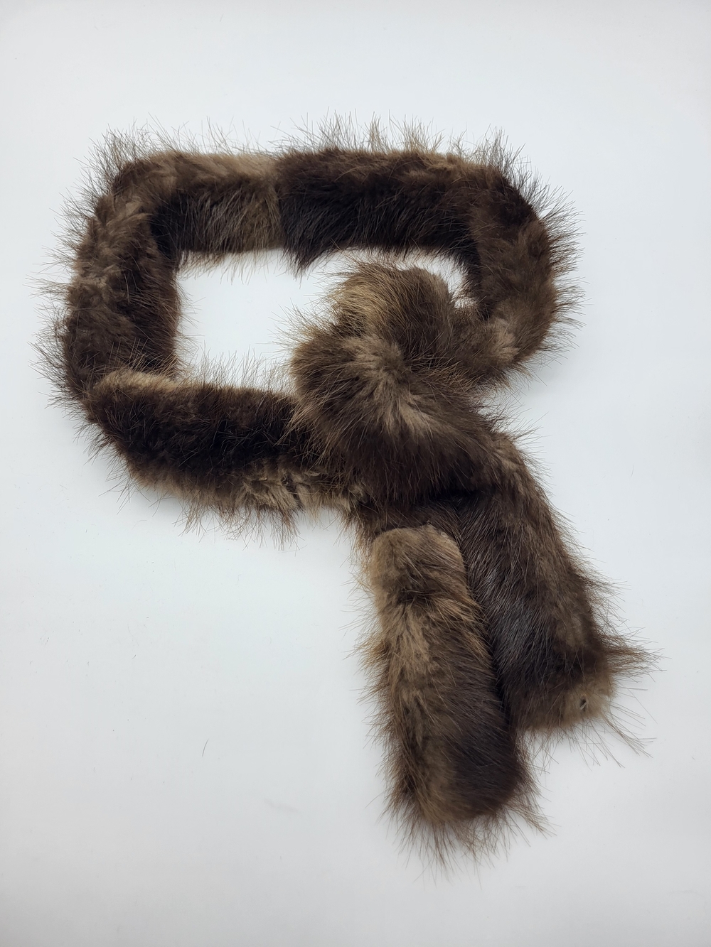 Luxurious Brown Fur Scarf - Women's Winter Wrap